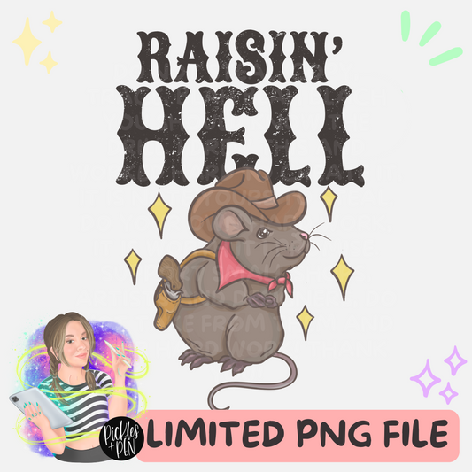 Raisin' Hell - Cottagecore Cowboys PNG - [LIMITED]