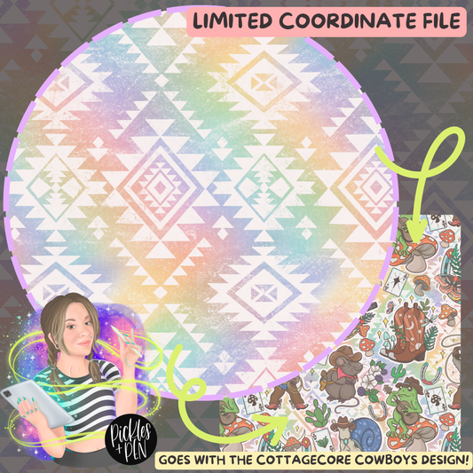 Cottagecore Cowboys COORD - RAINBOW AZTEC - [LIMITED]