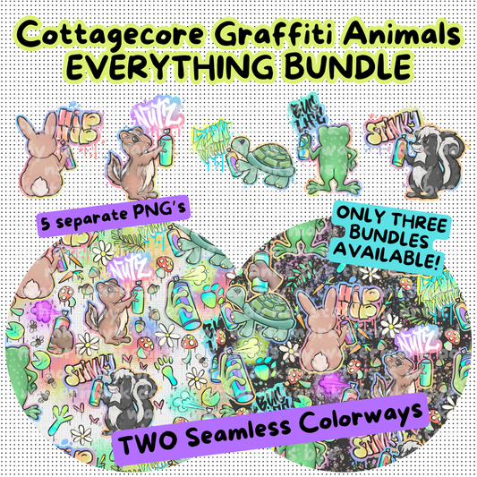 SUPER LIMITED EVERYTHING BUNDLE! Cottagecore Graffiti Animals- [THREE ONLY]