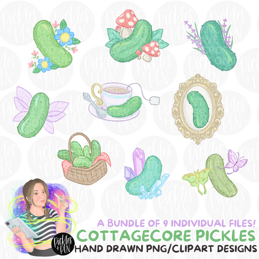 Cottagecore Pickles - CLIPART BUNDLE SET of 9 [LIMITED]