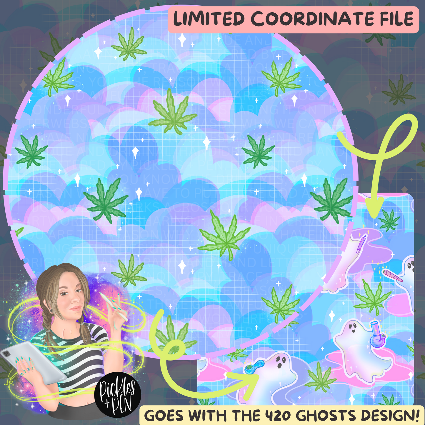 420 Ghosts Seamless File - COORDS AVAILABLE - [LIMITED]