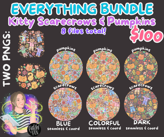 EVERYTHING BUNDLE! Kitty Scarecrows & Pumpkins - [LIMITED TO 2 ONLY]