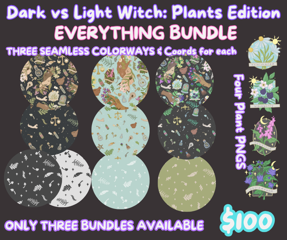 EVERYTHING BUNDLE - "Dark Vs Light Witch: Plants Edition" [ONLY 3 AVAILABLE]