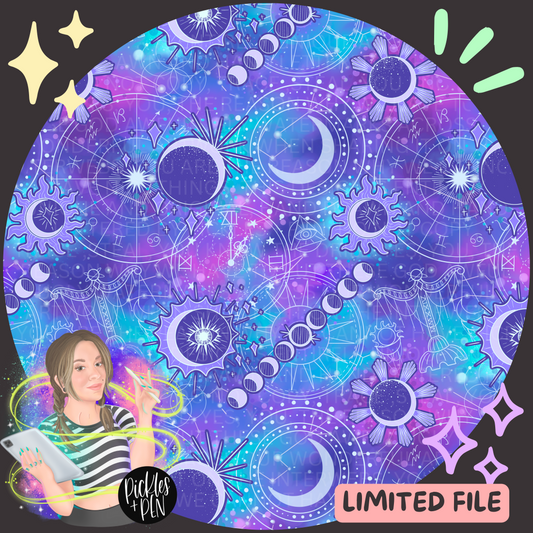 PURPLE  Zodiac Eclipse Seamless File - [LIMITED]