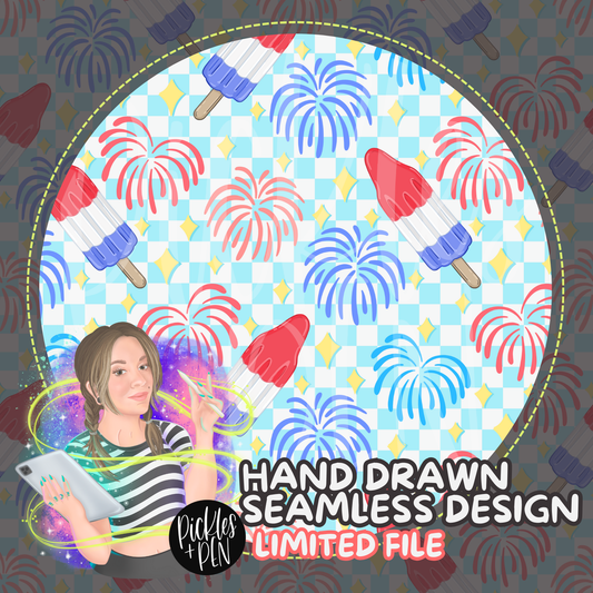 Patriotic Popsicle Seamless Pattern - [UNLIMITED]