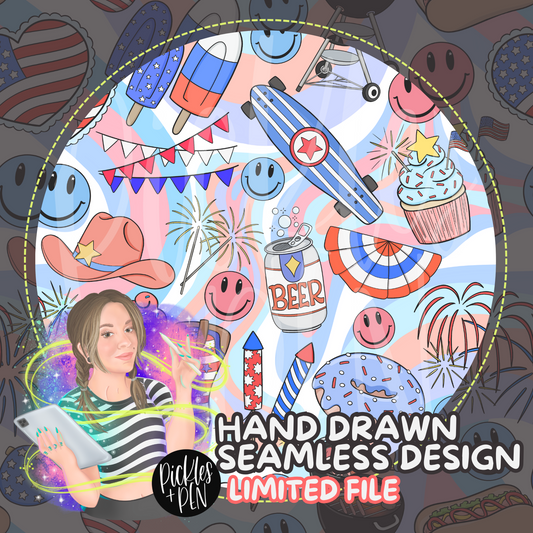 4th Of July Fun - Seamless Pattern - [UNLIMITED]