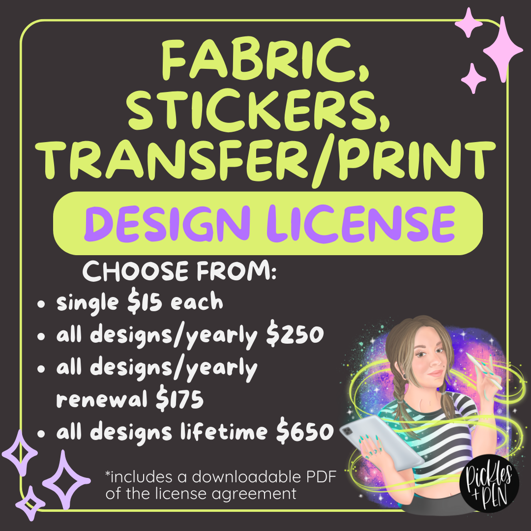 Transfer/Print/Fabric/Sticker License