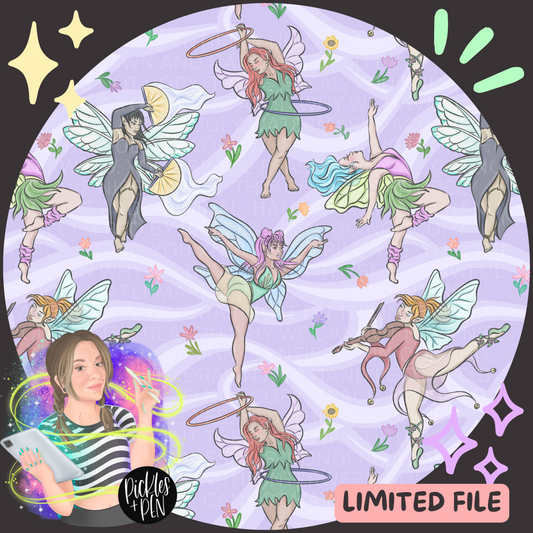 Fairy Dancers Seamless Design - PURPLE Version [LIMITED]