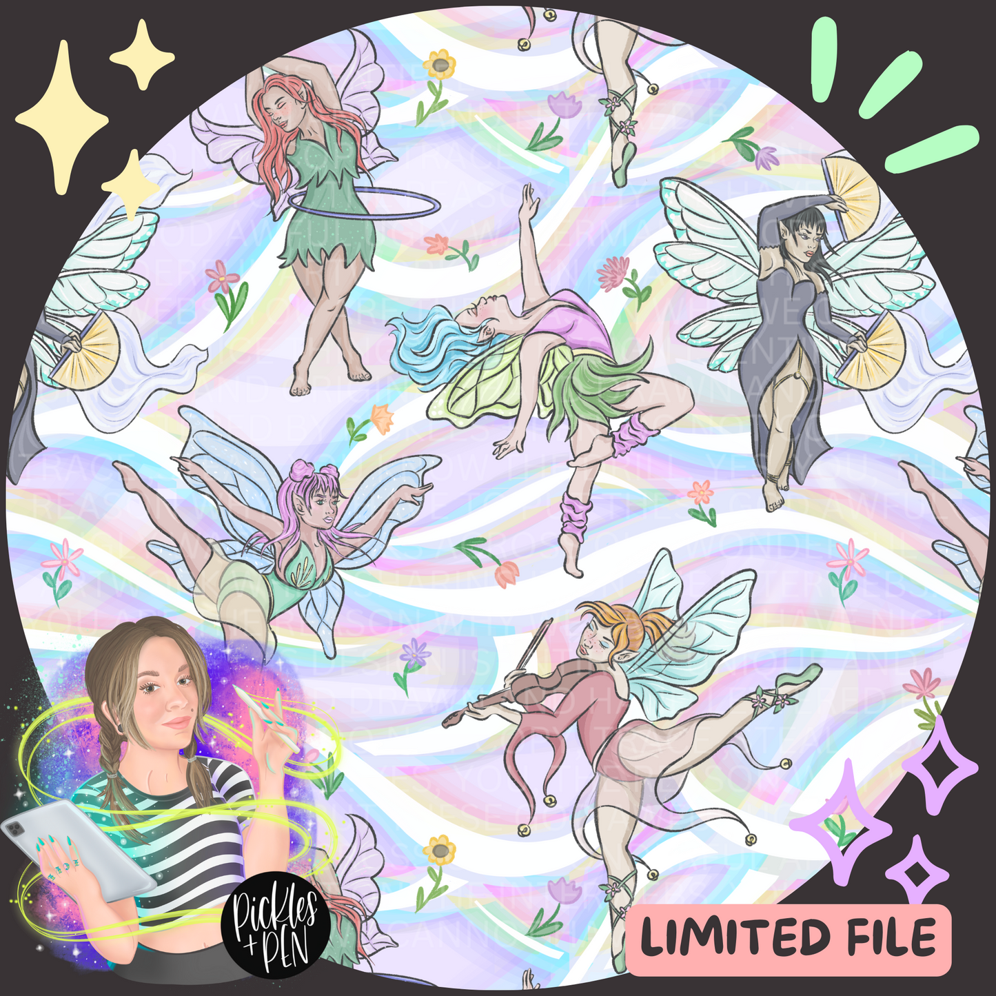 Fairy Dancers Seamless Design - RAINBOW Version [LIMITED]