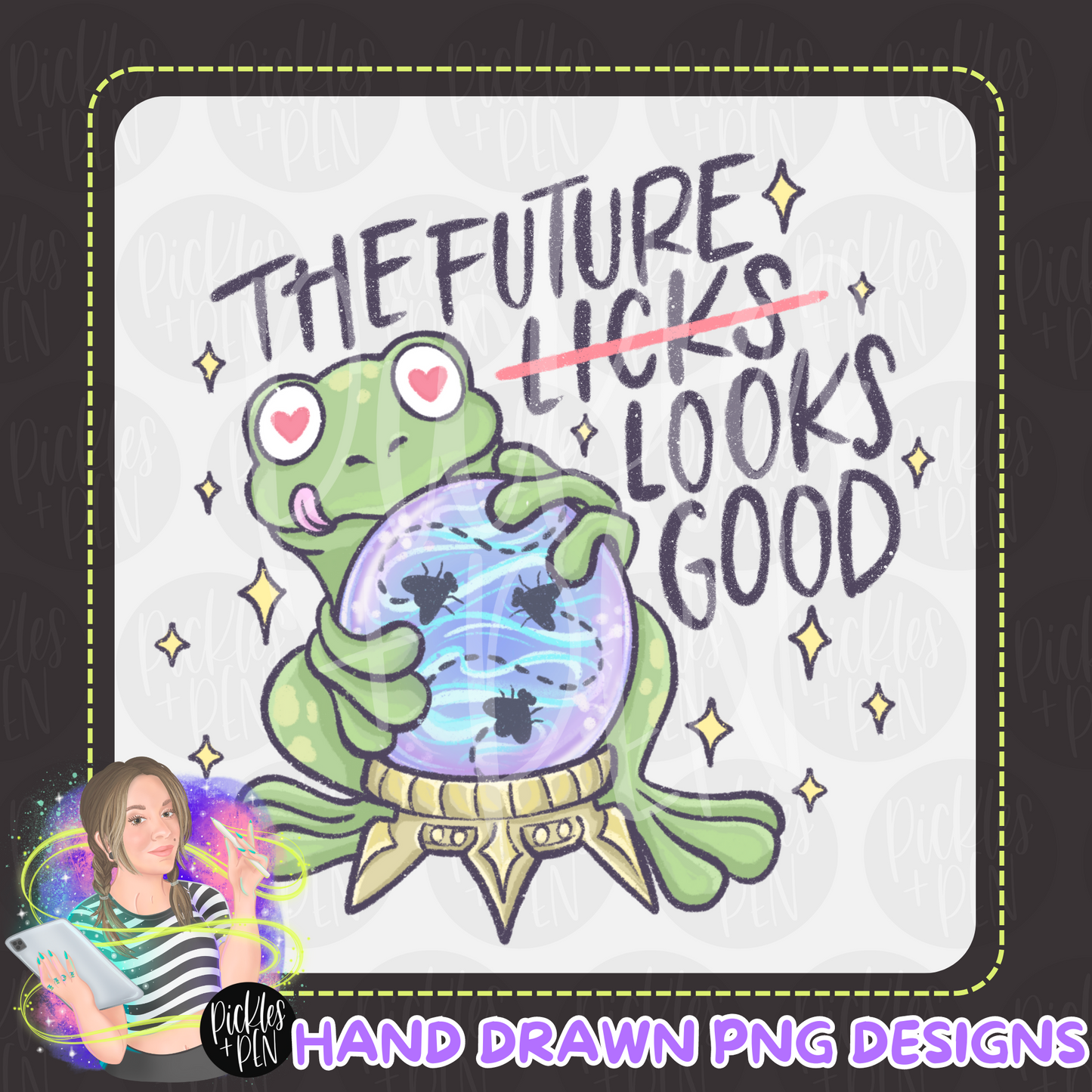 "The Future Licks/Looks Good" Witchy Frogs PNG [LIMITED]