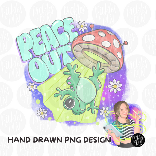 GALAXY Peace Out Frog PNG - [LIMITED]