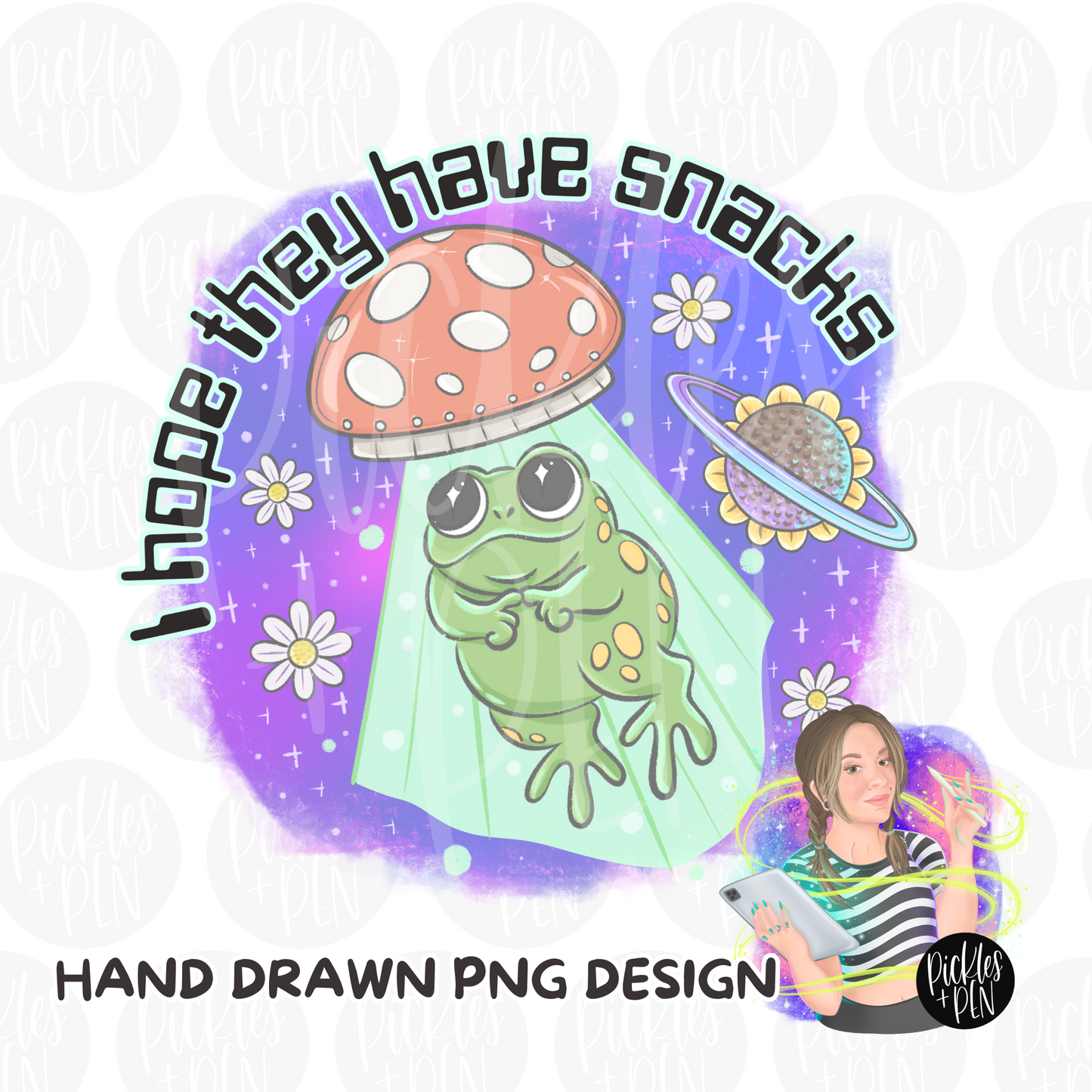 GALAXY I hope they have snacks Frog PNG - [LIMITED]