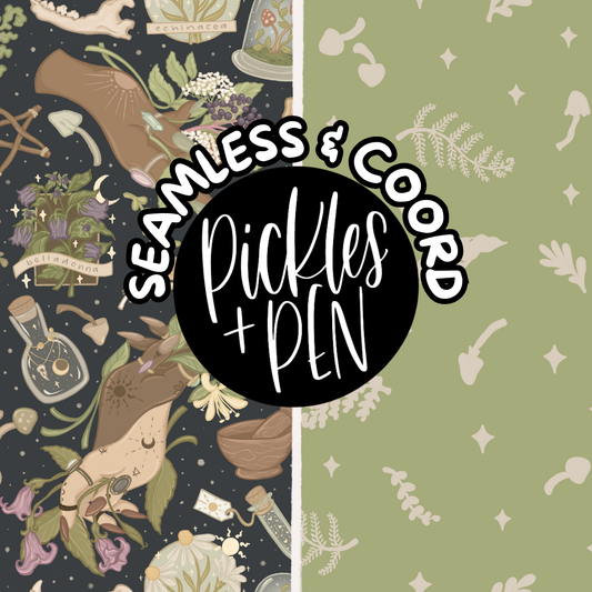 DARK VINTAGE COLORWAY/COORD Light Vs Dark Witch: Plants Edition Seamless [LIMITED]