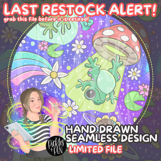 LAST RESTOCK! GALAXY UFO Frogs - Seamless Design - (Coord Available) - [LIMITED]