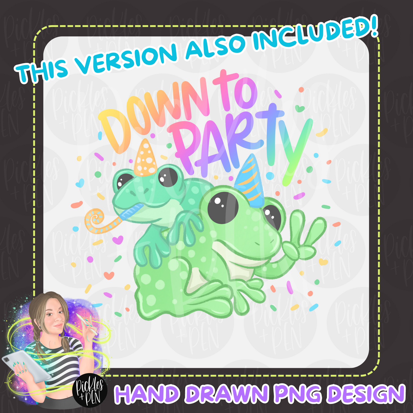 Down To Party Frogs PNG - [LIMITED]