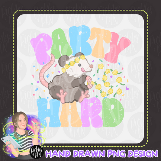 Party Hard Possum PNG - [LIMITED]