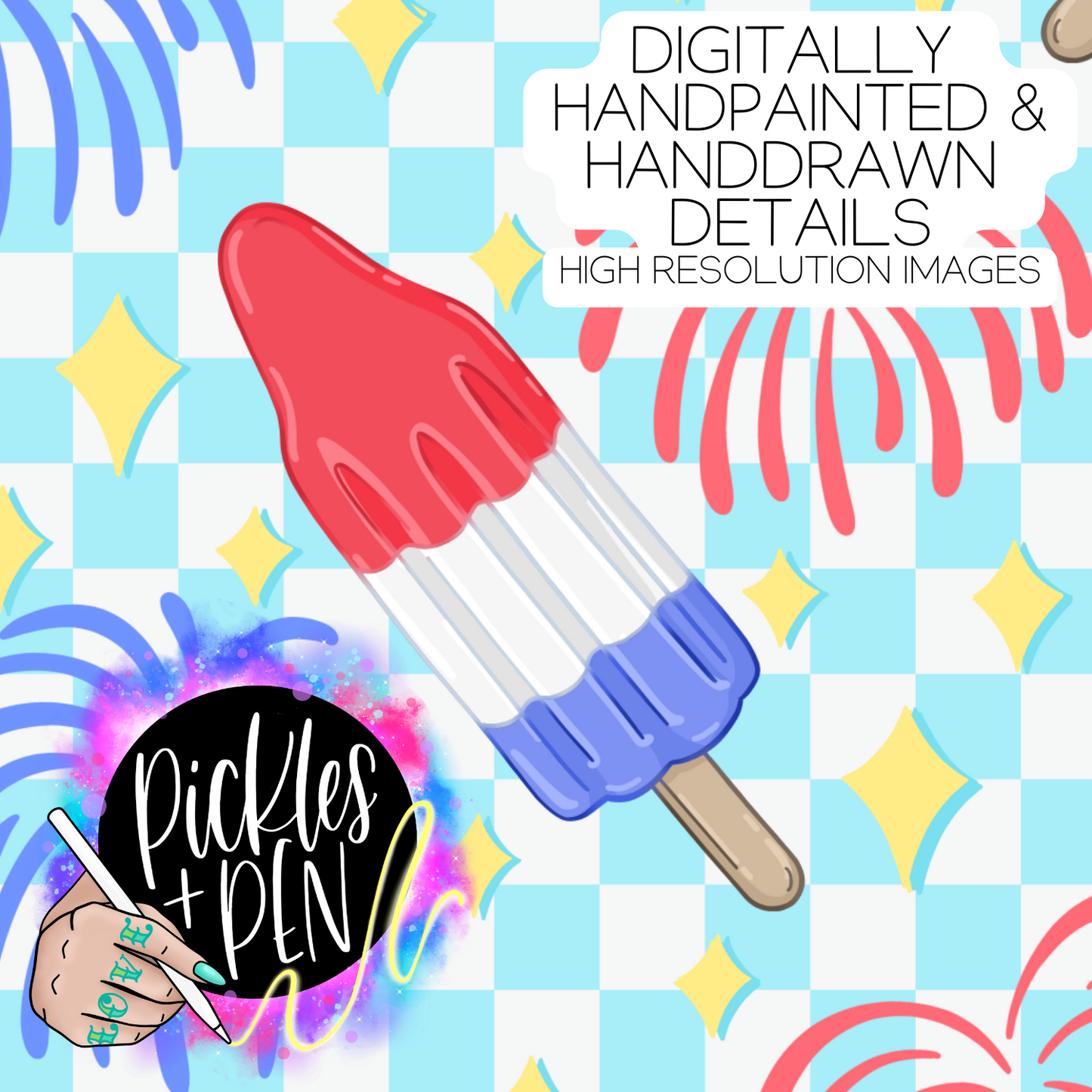 Patriotic Popsicle Seamless Pattern - [UNLIMITED]