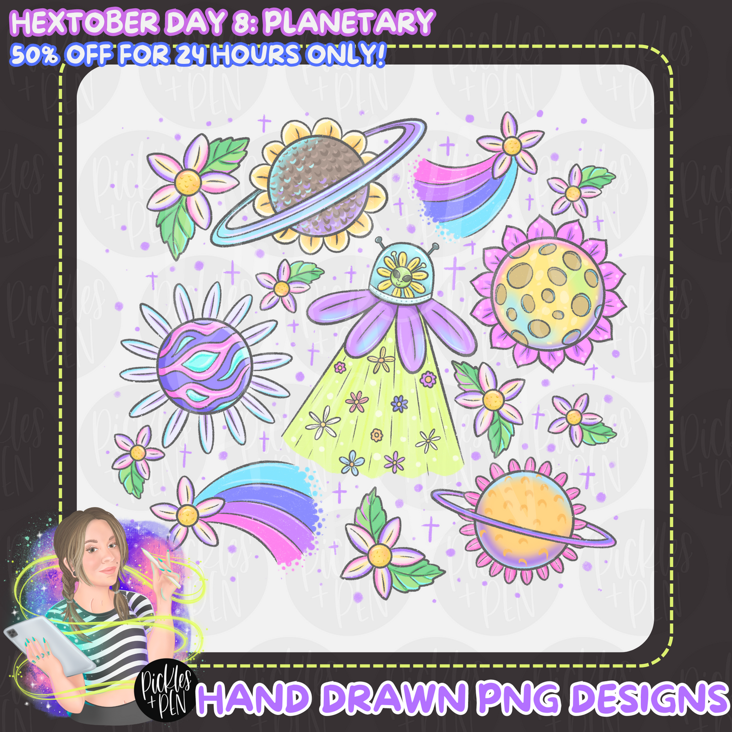 "Floral Planets" PNG [LIMITED]