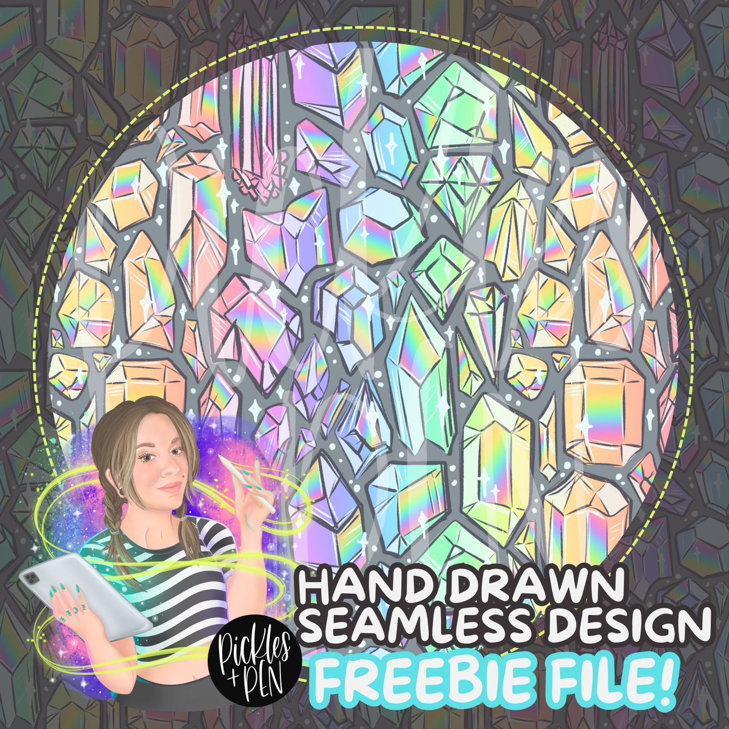 FREEBIE FILE - Pride Prisms - Rainbow and Dark Background Colorways - [UNLIMITED] available for the month of June