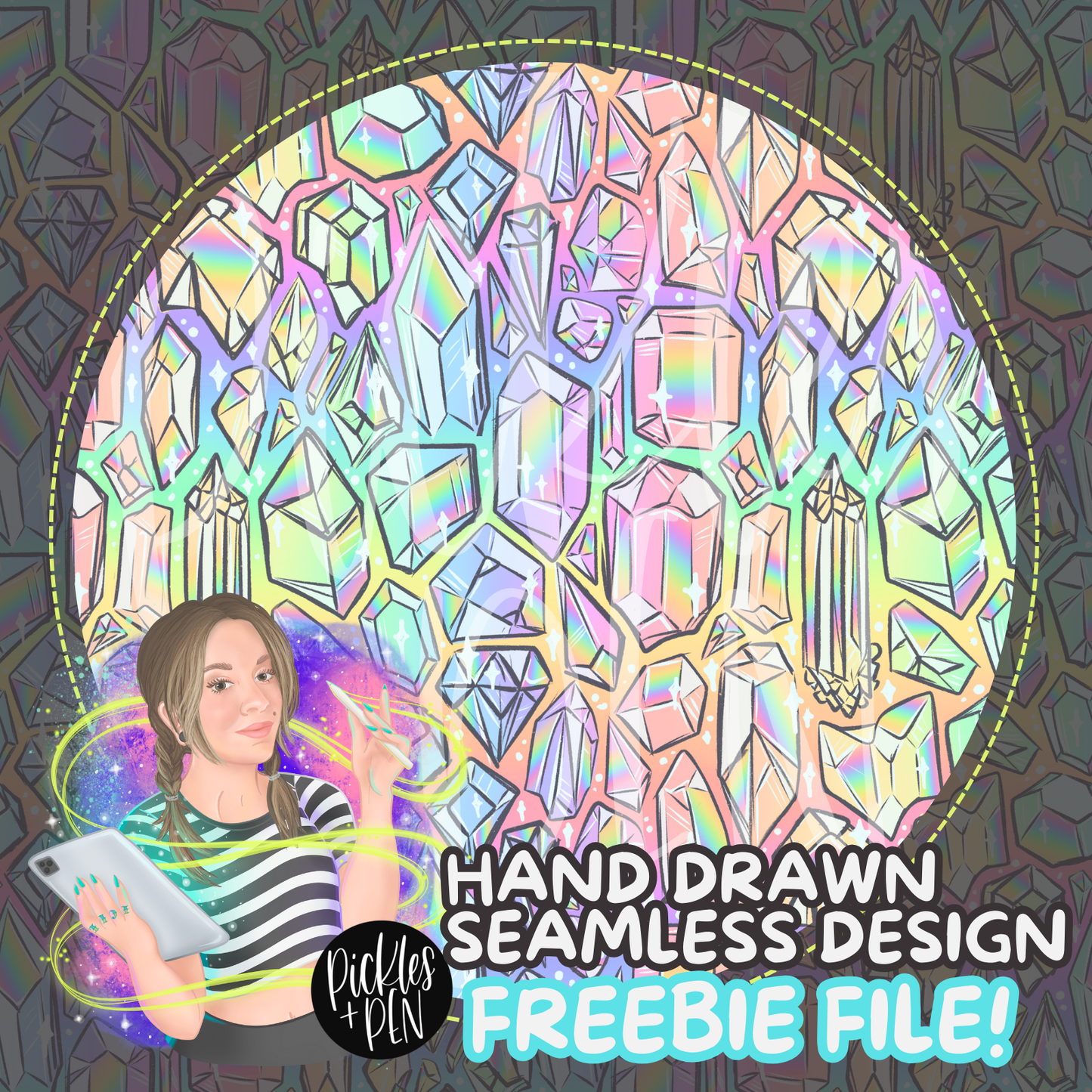 FREEBIE FILE - Pride Prisms - Rainbow and Dark Background Colorways - [UNLIMITED] available for the month of June