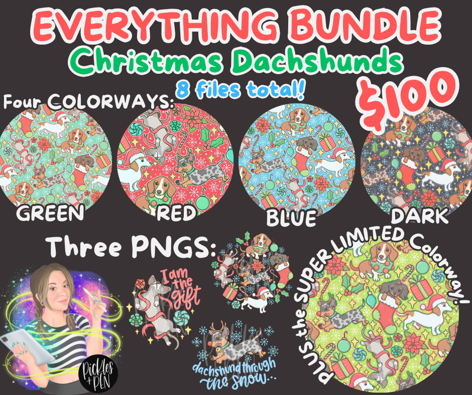 EVERYTHING BUNDLE "Christmas Dachshunds" [ONLY 2 AVAILABLE]