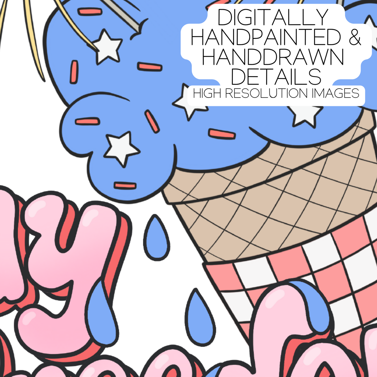 Yay Freedom Patriotic Ice Cream Cone - [UNLIMITED]