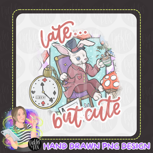 Cottagecore Mad Tea Party - Bunny PNG - Text and Plain Versions included [LIMITED]