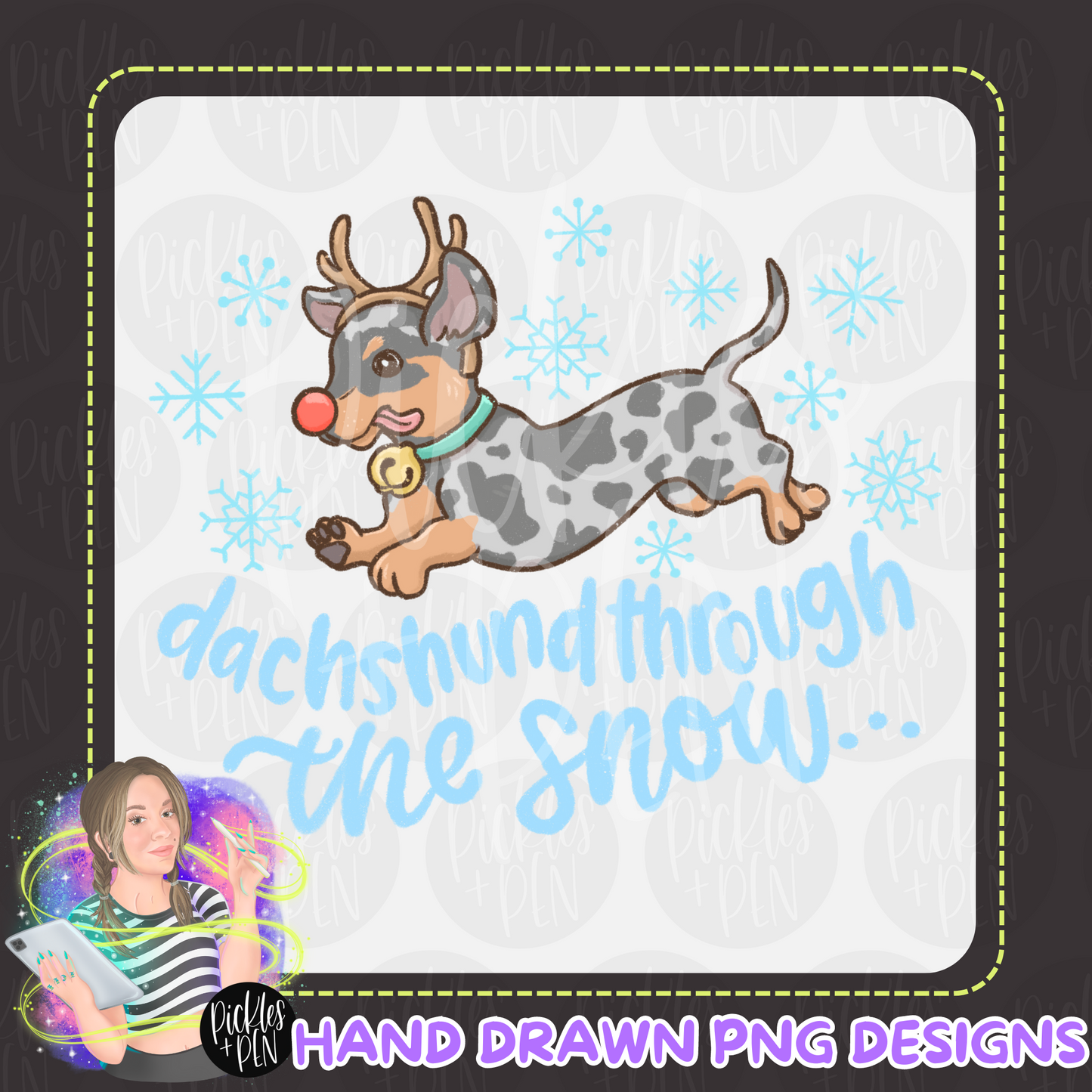 "Christmas Dachshunds" PNGs (3 Choices + Bundle Option) [LIMITED]