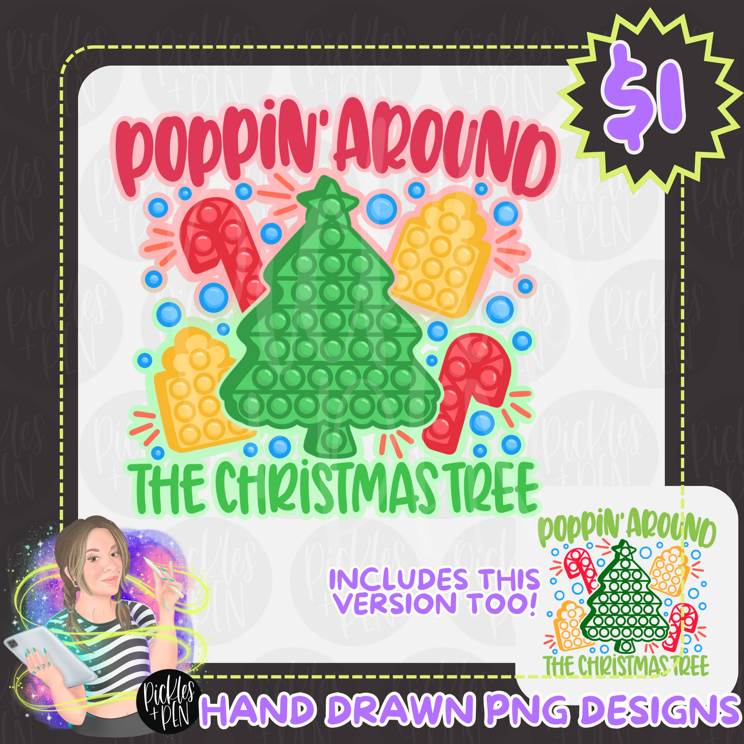 BUNDLE Hand Lettered Christmas PNG [UNLIMITED]