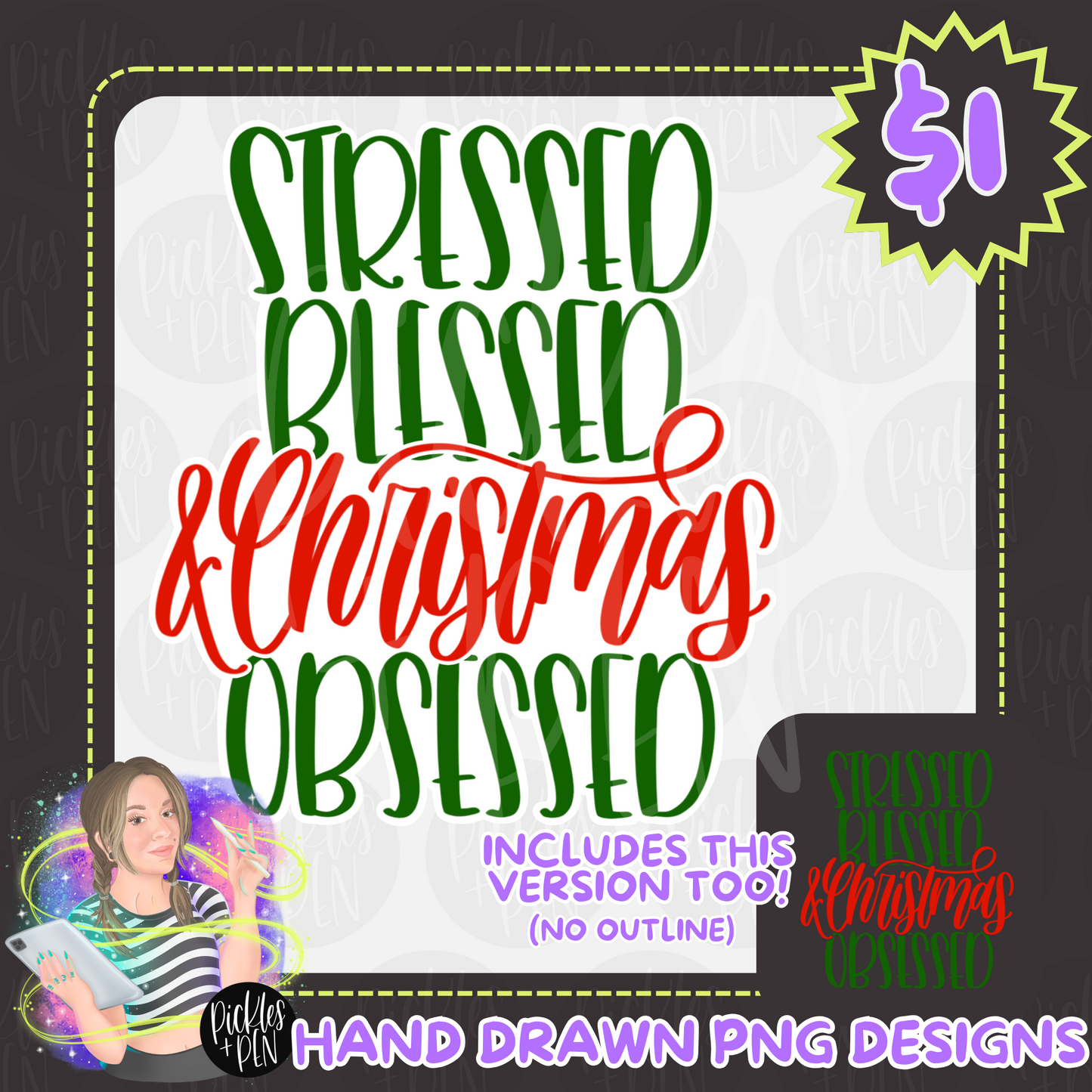 BUNDLE Hand Lettered Christmas PNG [UNLIMITED]