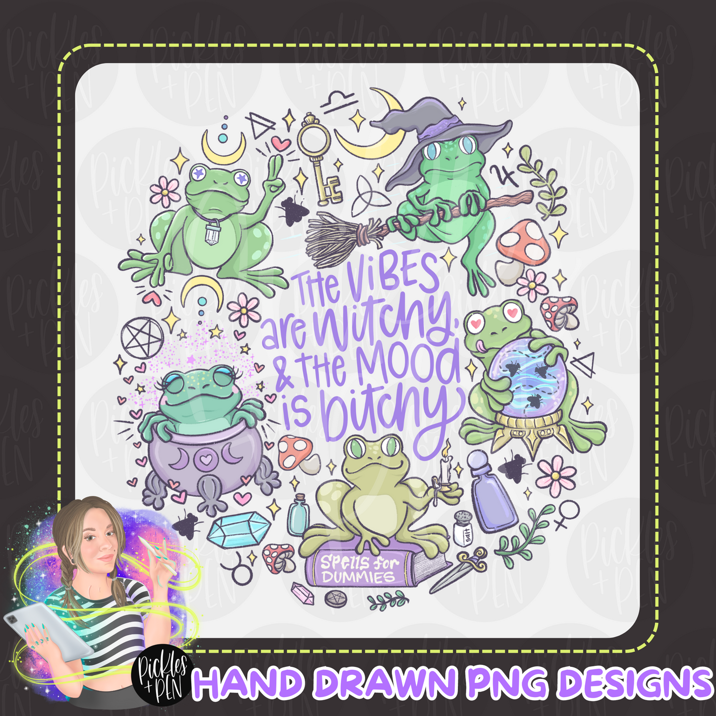 Witchy Frogs PNGs [LIMITED]