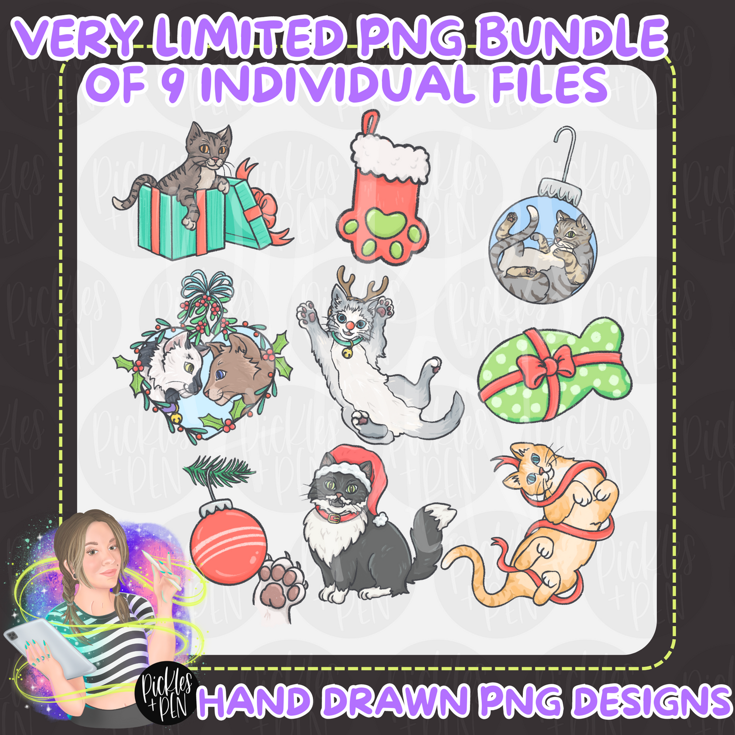 "Christmas Kitties" PNG(plus limited individual bundles) [LIMITED]